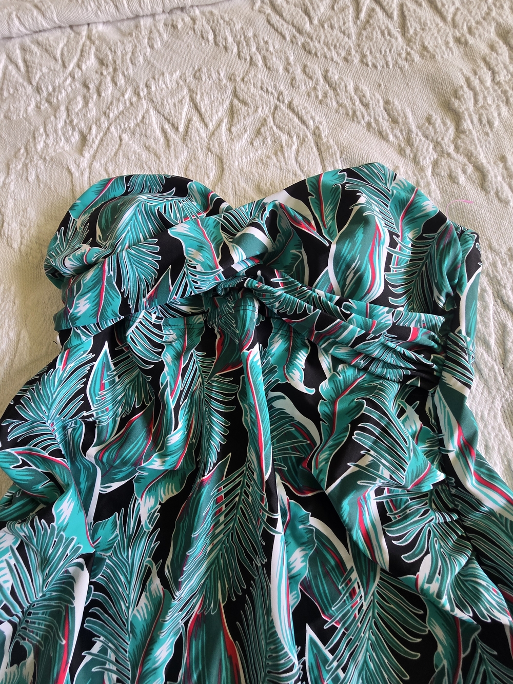 Tropical Leaf MATERNITY SWIM TOP